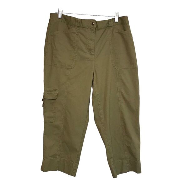 Ruby Rd. Zip Front Cargo Capris Size 16 - Picture 1 of 7